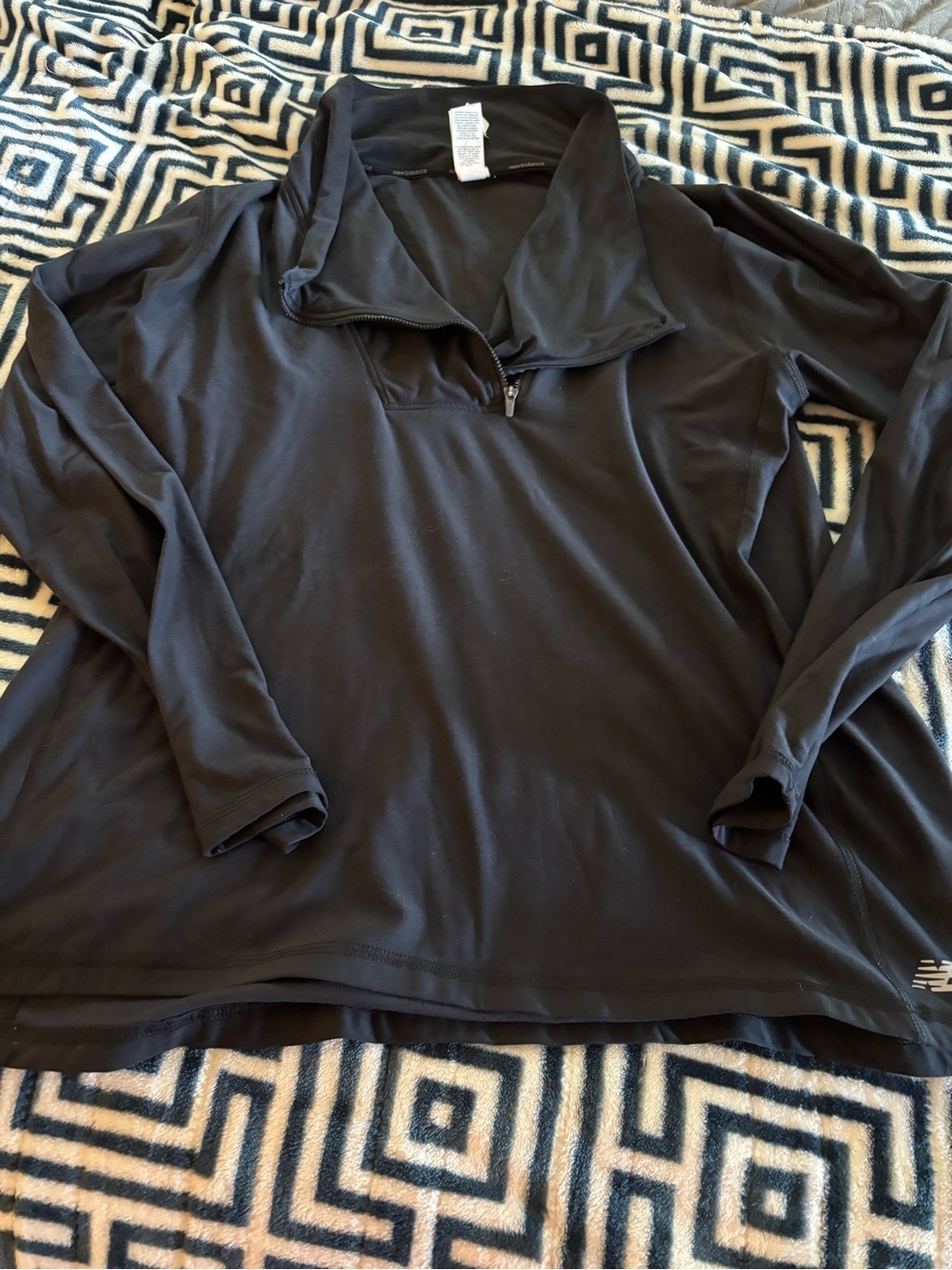New Balance Black Quarter-Zip Pullover